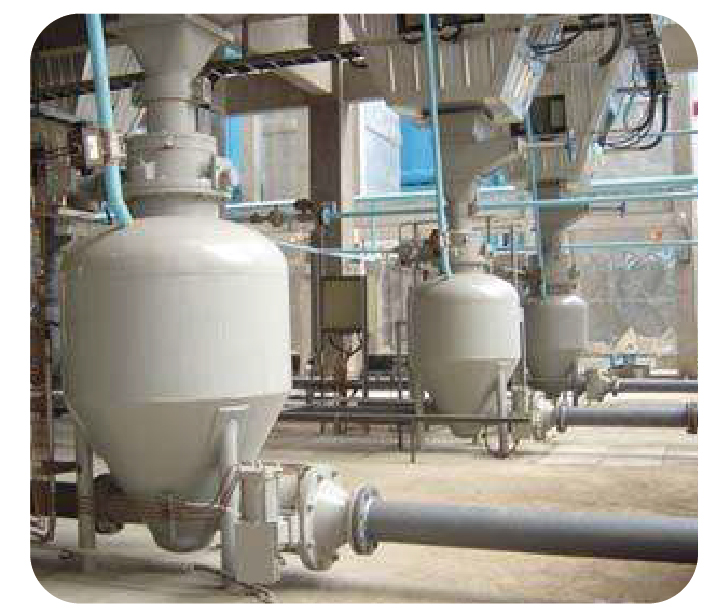 浓相型下行式气力输送系统